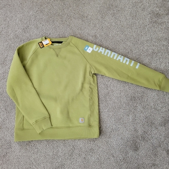 Carhartt Embossed Logo Detail Womens Sweatshirt Heavy Weight Fleece Size M NWT - Picture 6 of 8